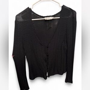 Vintage CDC black Button Front cardigan size 4